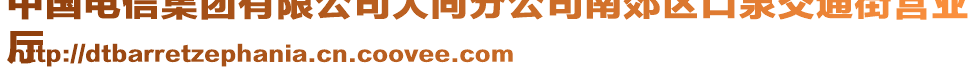 中國電信集團(tuán)有限公司大同分公司南郊區(qū)口泉交通街營業(yè)
廳