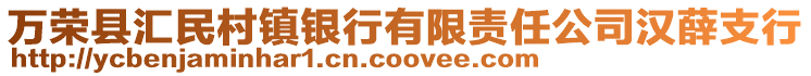 萬榮縣匯民村鎮(zhèn)銀行有限責(zé)任公司漢薛支行