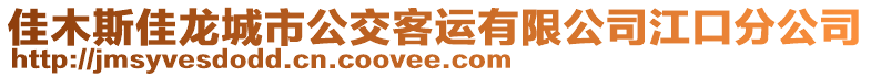 佳木斯佳龍城市公交客運有限公司江口分公司