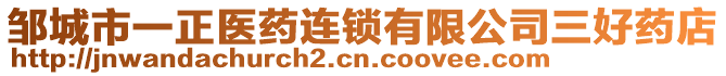 鄒城市一正醫(yī)藥連鎖有限公司三好藥店