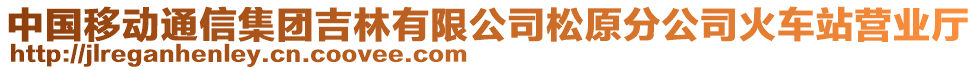 中國移動通信集團吉林有限公司松原分公司火車站營業(yè)廳