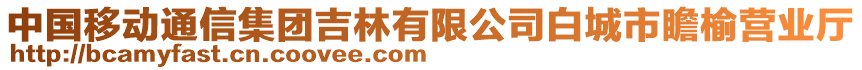 中國(guó)移動(dòng)通信集團(tuán)吉林有限公司白城市瞻榆營(yíng)業(yè)廳