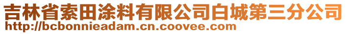 吉林省索田涂料有限公司白城第三分公司