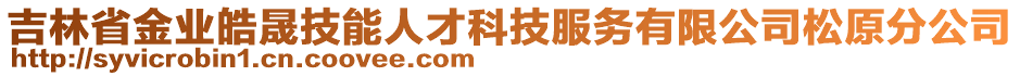 吉林省金業(yè)皓晟技能人才科技服務(wù)有限公司松原分公司