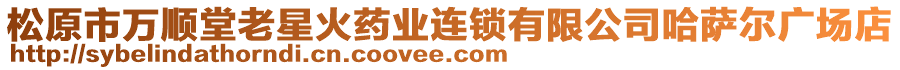 松原市萬順堂老星火藥業(yè)連鎖有限公司哈薩爾廣場店