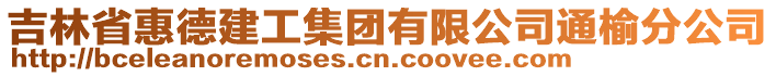 吉林省惠德建工集團有限公司通榆分公司