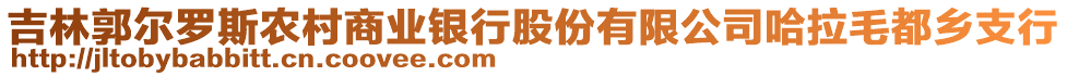 吉林郭爾羅斯農(nóng)村商業(yè)銀行股份有限公司哈拉毛都鄉(xiāng)支行