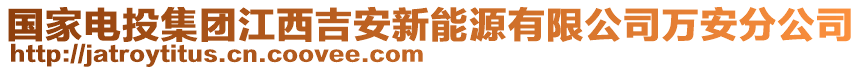 國家電投集團江西吉安新能源有限公司萬安分公司
