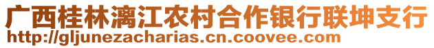 廣西桂林漓江農(nóng)村合作銀行聯(lián)坤支行