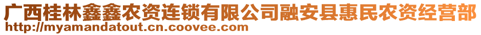 廣西桂林鑫鑫農(nóng)資連鎖有限公司融安縣惠民農(nóng)資經(jīng)營部