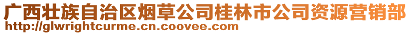 廣西壯族自治區(qū)煙草公司桂林市公司資源營銷部