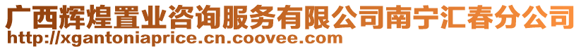 廣西輝煌置業(yè)咨詢服務(wù)有限公司南寧匯春分公司