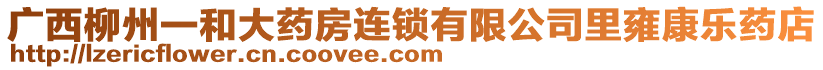 廣西柳州一和大藥房連鎖有限公司里雍康樂藥店