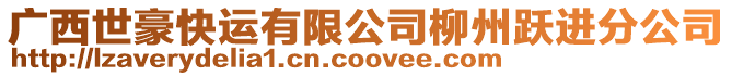 廣西世豪快運有限公司柳州躍進分公司