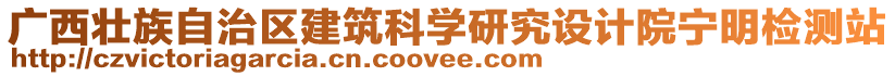 廣西壯族自治區(qū)建筑科學(xué)研究設(shè)計(jì)院寧明檢測(cè)站