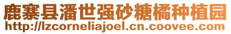 鹿寨縣潘世強(qiáng)砂糖橘種植園