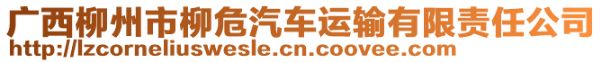 廣西柳州市柳危汽車運(yùn)輸有限責(zé)任公司
