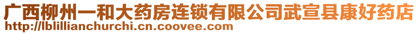 廣西柳州一和大藥房連鎖有限公司武宣縣康好藥店