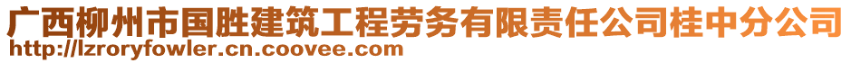 廣西柳州市國(guó)勝建筑工程勞務(wù)有限責(zé)任公司桂中分公司