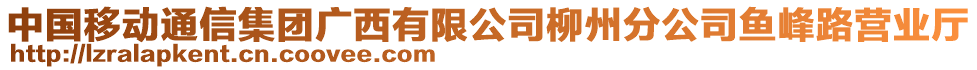 中國(guó)移動(dòng)通信集團(tuán)廣西有限公司柳州分公司魚(yú)峰路營(yíng)業(yè)廳