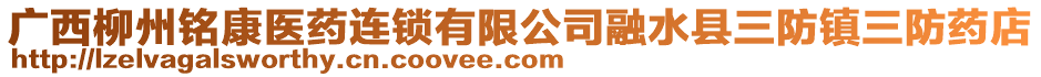 廣西柳州銘康醫(yī)藥連鎖有限公司融水縣三防鎮(zhèn)三防藥店