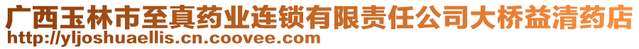 廣西玉林市至真藥業連鎖有限責任公司大橋益清藥店