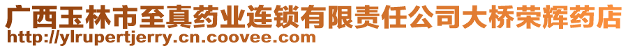 廣西玉林市至真藥業(yè)連鎖有限責(zé)任公司大橋榮輝藥店