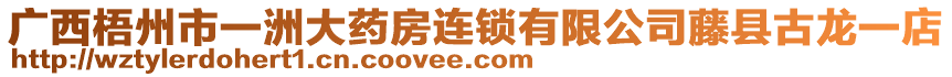 廣西梧州市一洲大藥房連鎖有限公司藤縣古龍一店