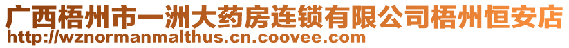 廣西梧州市一洲大藥房連鎖有限公司梧州恒安店
