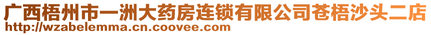 廣西梧州市一洲大藥房連鎖有限公司蒼梧沙頭二店