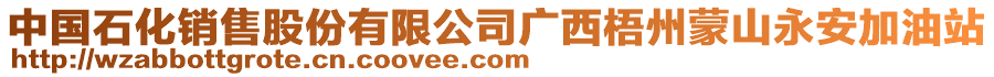 中國(guó)石化銷售股份有限公司廣西梧州蒙山永安加油站