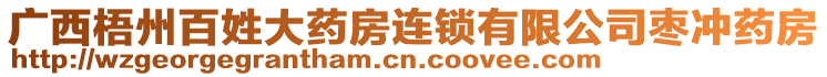 广西梧州百姓大药房连锁有限公司枣冲药房