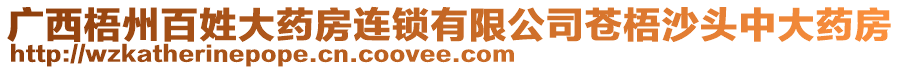 廣西梧州百姓大藥房連鎖有限公司蒼梧沙頭中大藥房