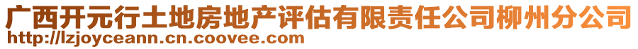 廣西開元行土地房地產評估有限責任公司柳州分公司