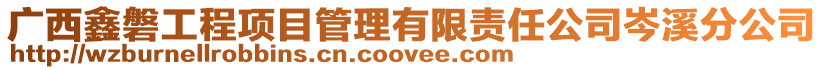 廣西鑫磐工程項(xiàng)目管理有限責(zé)任公司岑溪分公司