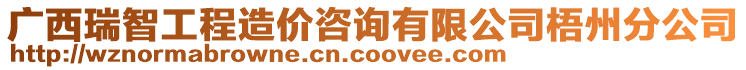 廣西瑞智工程造價(jià)咨詢有限公司梧州分公司