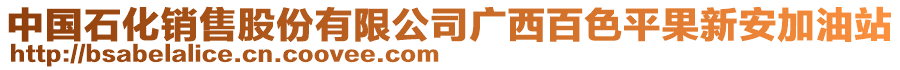 中國石化銷售股份有限公司廣西百色平果新安加油站