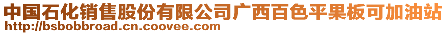 中國(guó)石化銷售股份有限公司廣西百色平果板可加油站