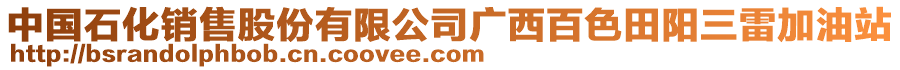 中國(guó)石化銷售股份有限公司廣西百色田陽三雷加油站