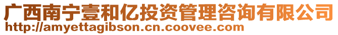 廣西南寧壹和億投資管理咨詢有限公司