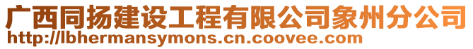 廣西同揚(yáng)建設(shè)工程有限公司象州分公司