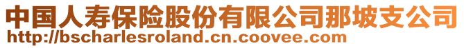 中国人寿保险股份有限公司那坡支公司