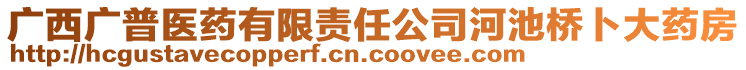 广西广普医药有限责任公司河池桥卜大药房