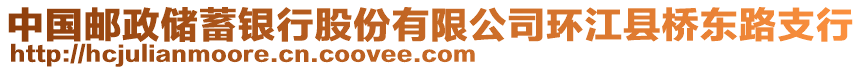 中國郵政儲(chǔ)蓄銀行股份有限公司環(huán)江縣橋東路支行