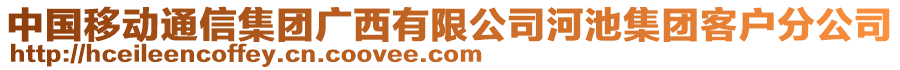 中國移動通信集團(tuán)廣西有限公司河池集團(tuán)客戶分公司