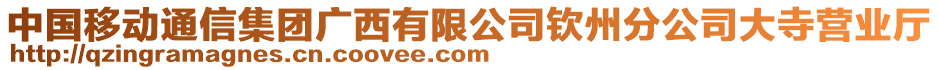 中國(guó)移動(dòng)通信集團(tuán)廣西有限公司欽州分公司大寺?tīng)I(yíng)業(yè)廳