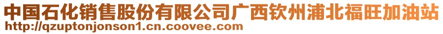 中國(guó)石化銷售股份有限公司廣西欽州浦北福旺加油站