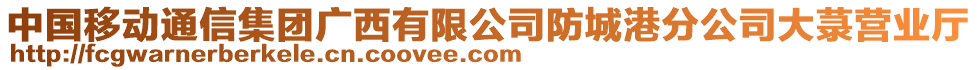 中國移動通信集團廣西有限公司防城港分公司大菉營業廳