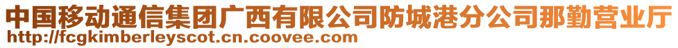 中國移動通信集團廣西有限公司防城港分公司那勤營業(yè)廳