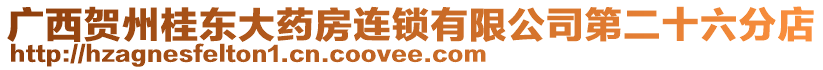 廣西賀州桂東大藥房連鎖有限公司第二十六分店